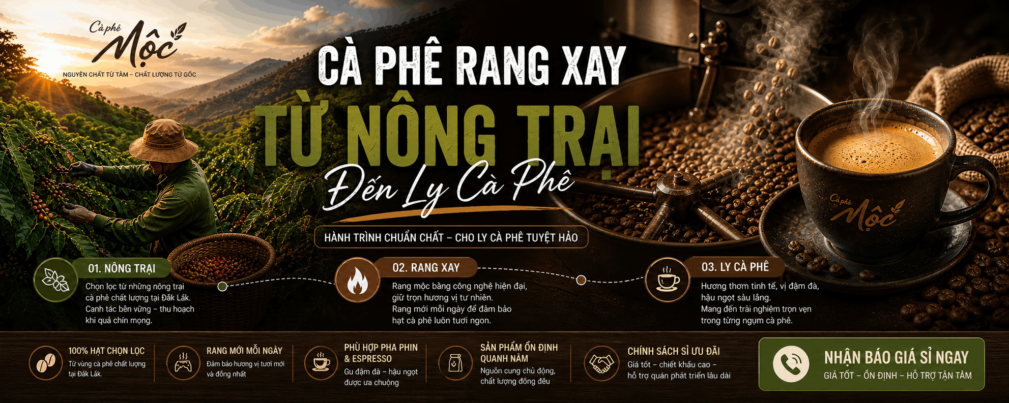 Xưởng rang xay cà phê nguyên chất tại TPHCM
